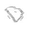 South Carolina Cookie Cutter 4 in, CookieCutter.com, Tin Plated Steel, Handmade in the USA